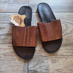 Elegant Brown Leather Sandals